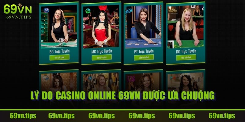 Lý do Casino online 69VN được ưa chuộng